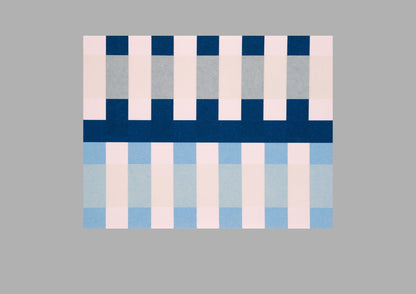 Blue & Pink Lines no. 01 - Grey