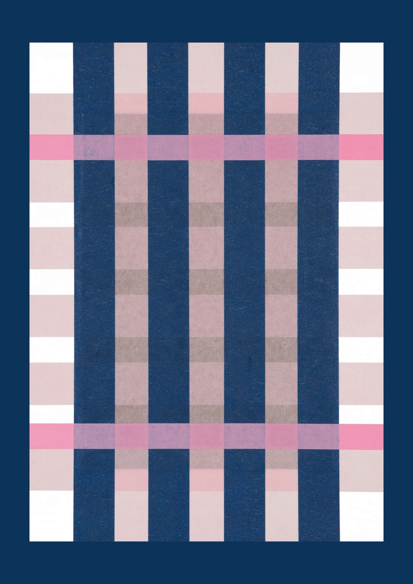 Blue & Pink Lines no. 02 - Dark Blue