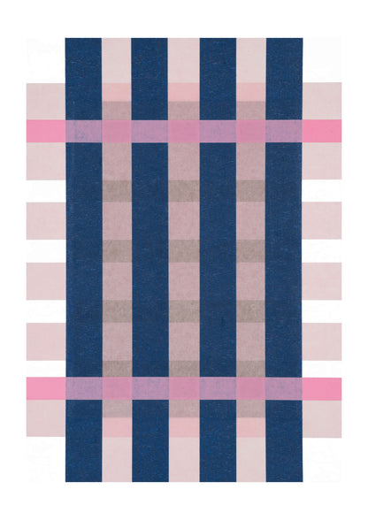 Blue & Pink Lines no. 02 - White