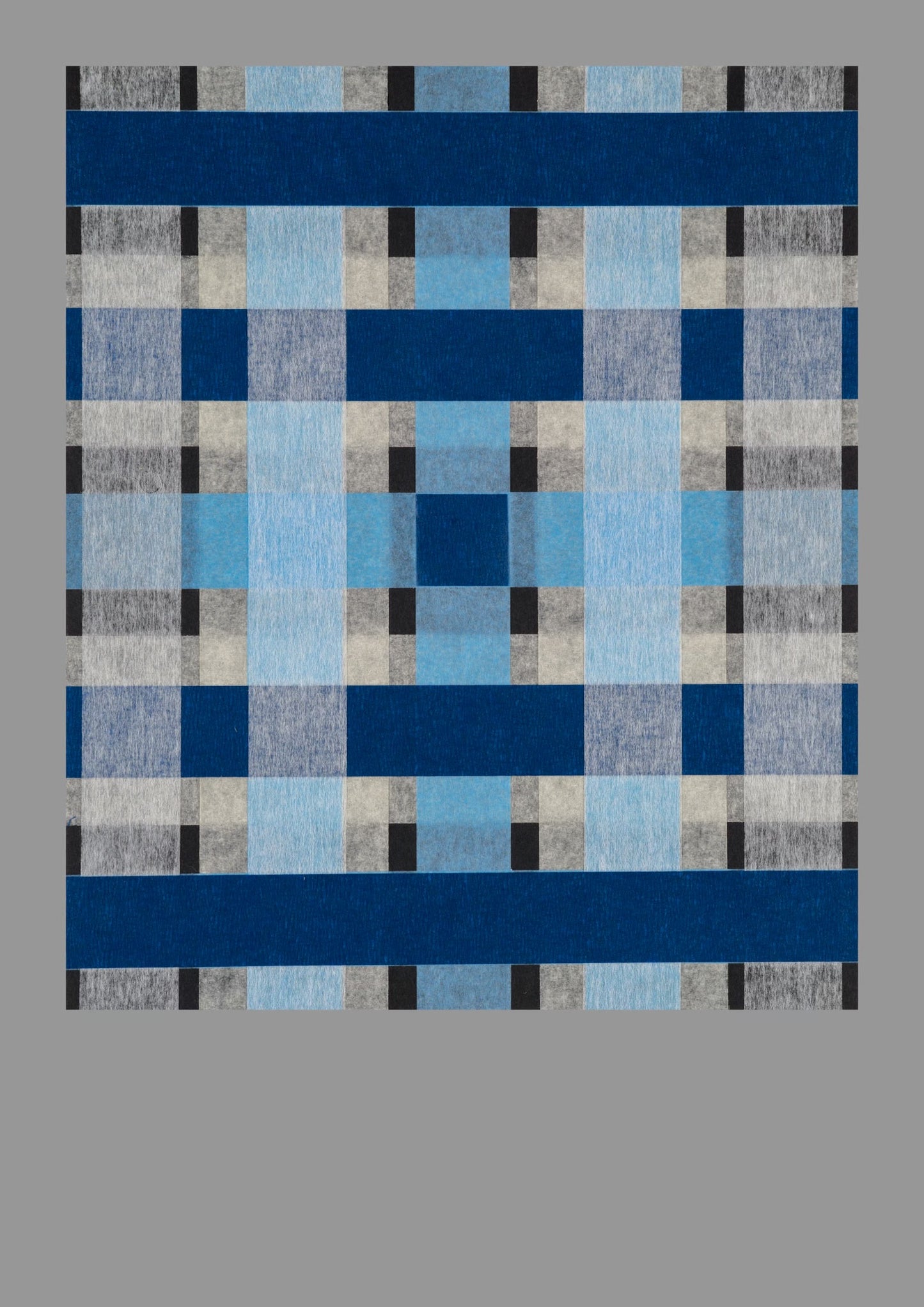 Blue Checkered no. 01 - Dark Grey